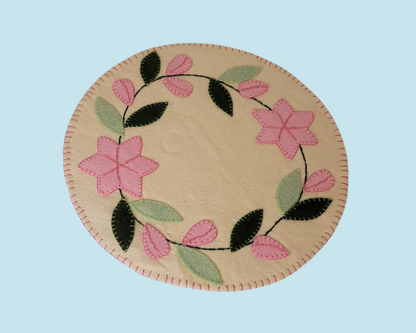 Placemat, Penny Rugs, Handmade & Hand Embroidered