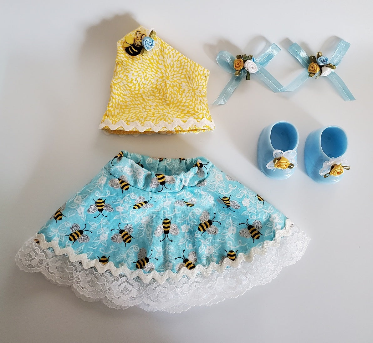 Handmade Doll and doll clothing,Bee Design "Buzzing Bee"