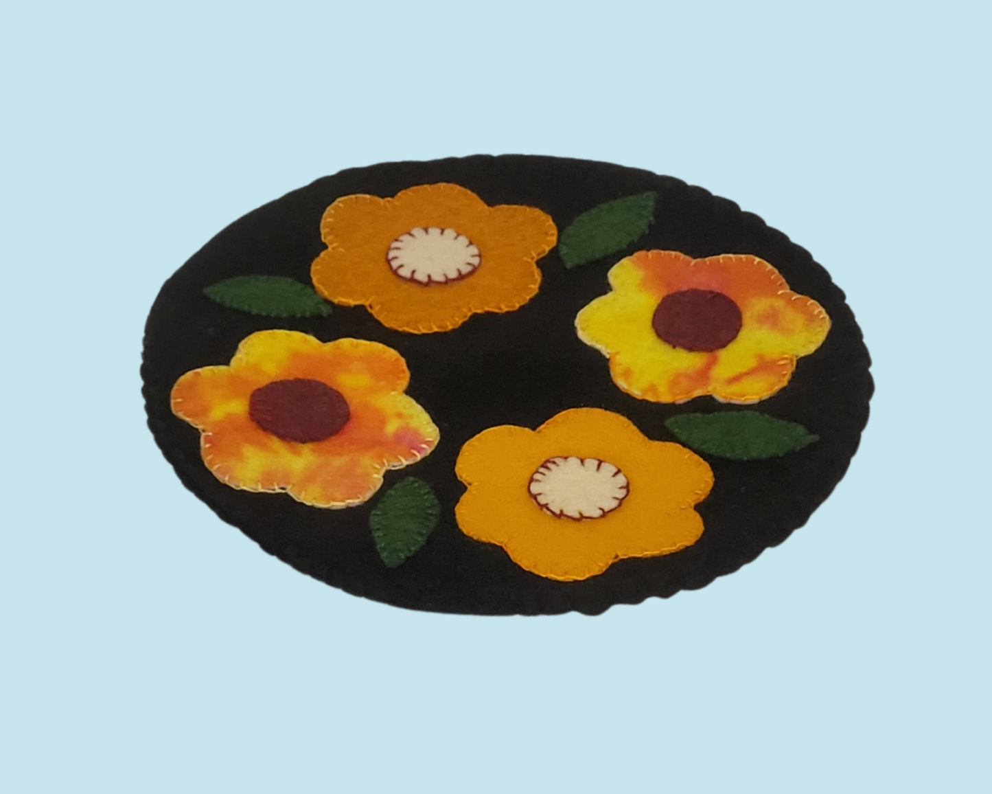Placemat, Penny Rugs, Handmade & Hand Embroidered
