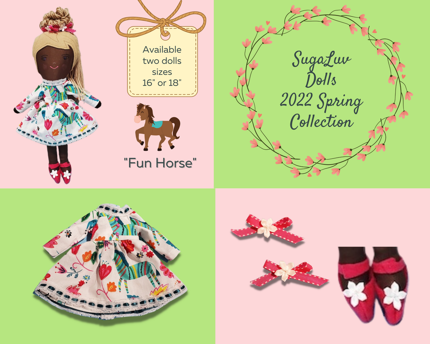 Doll, Handmade Doll and doll clothing, Fun Horse